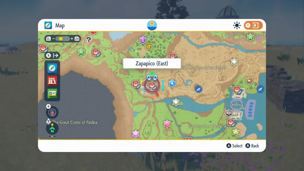 Cidade de Zapapico em Pokémon Scarlet e Violet, onde o jogador realiza a troca para evoluir Charcadet