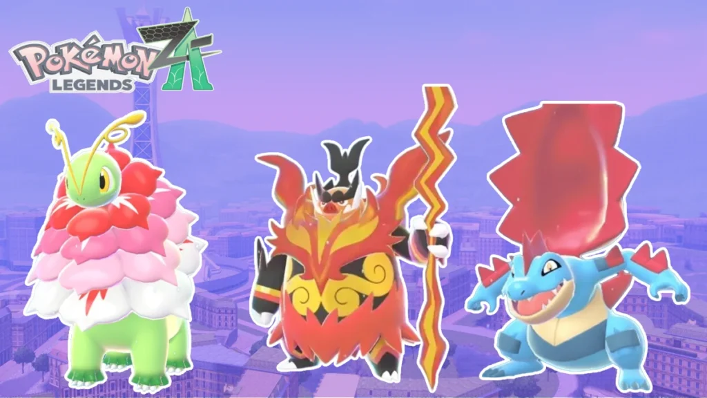 Mega Meganium, Mega Emboar e Mega Feraligatr — as novas Mega Evoluções de Pokémon Legends: Z-A