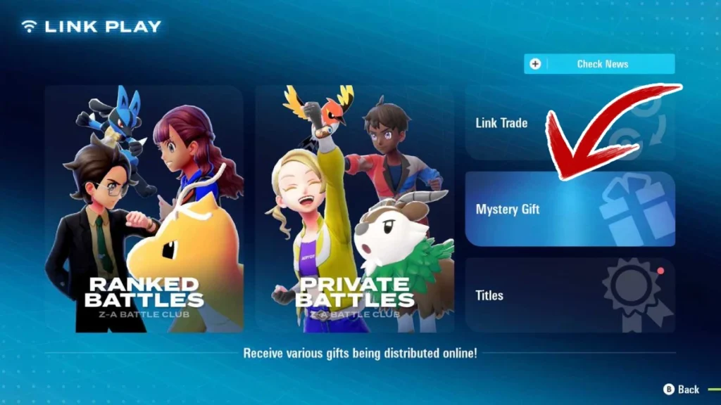 Como resgatar Mystery Gifts no Pokémon Legends Z-A