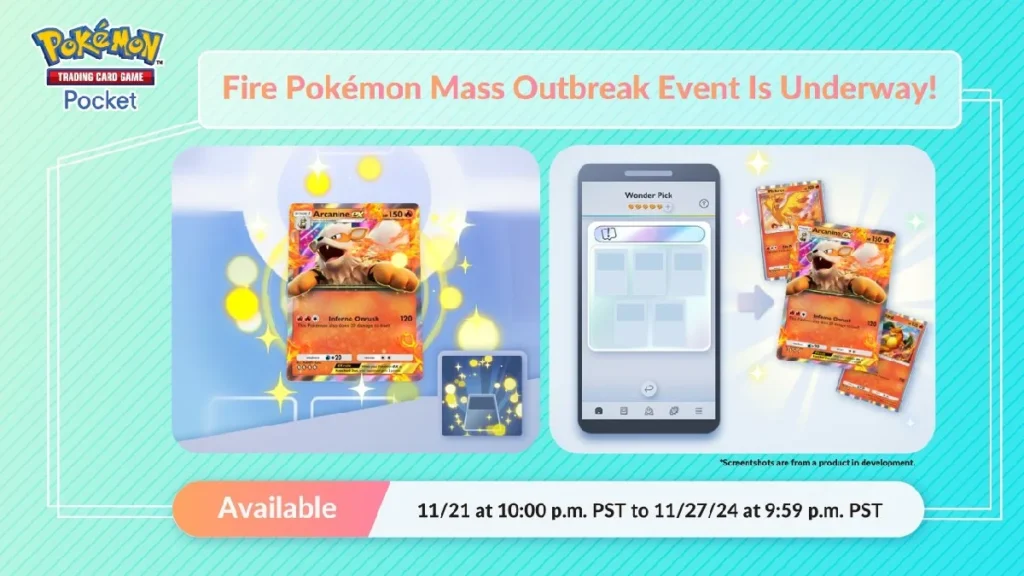 Surtos em Massa no Pokémon TCG Pocket