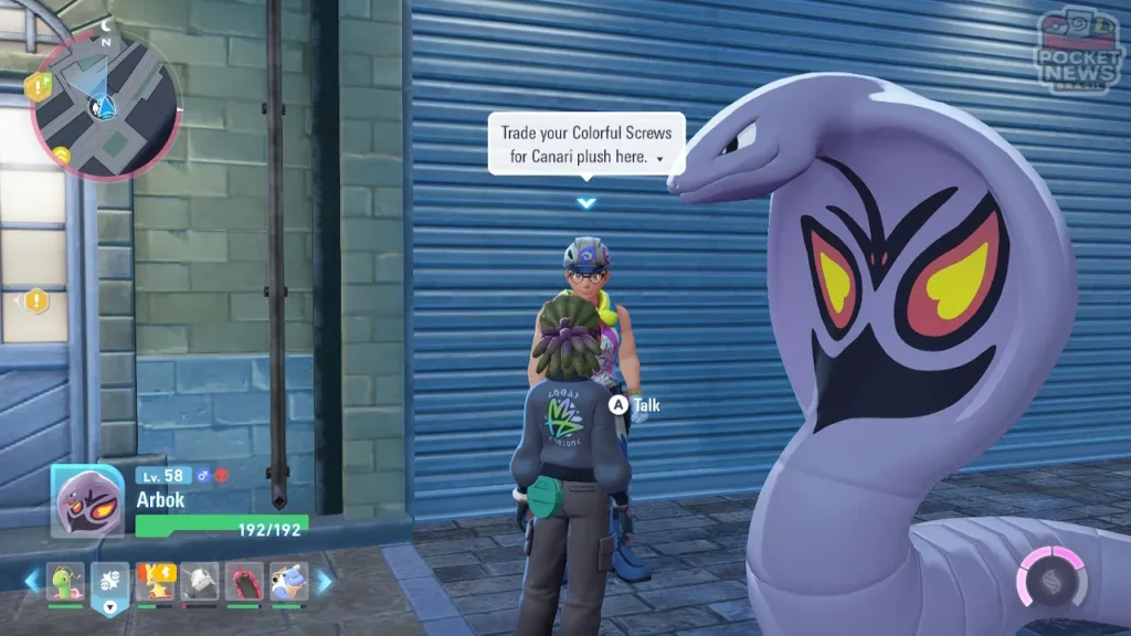 NPC de troca de Colorful Screw Pokémon Legends Z-A